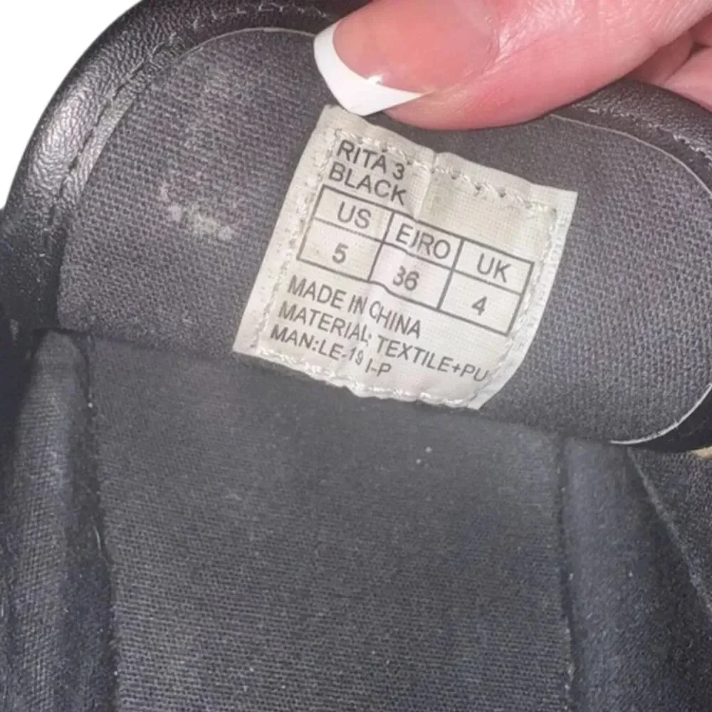 Michael Kors Rita 3 Black Monogram Sneakers Size 5